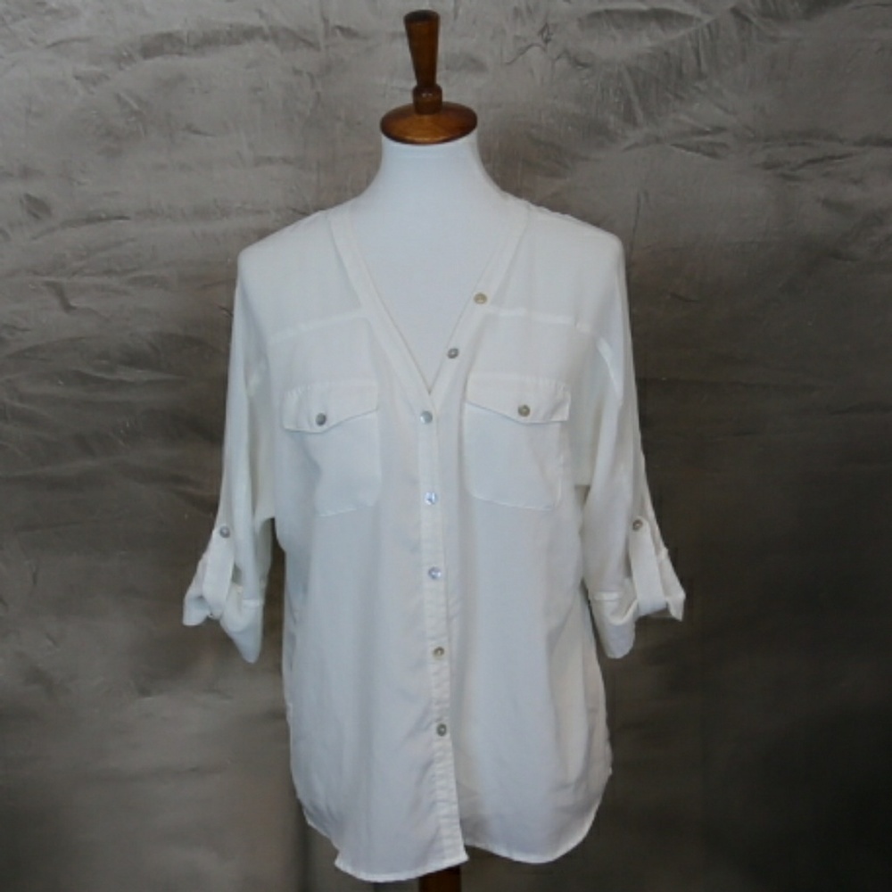 Daniel Rainn white blouse S